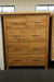 Oak Sydney 5 Drw Tall Chest - Direct Furniture Warehouse