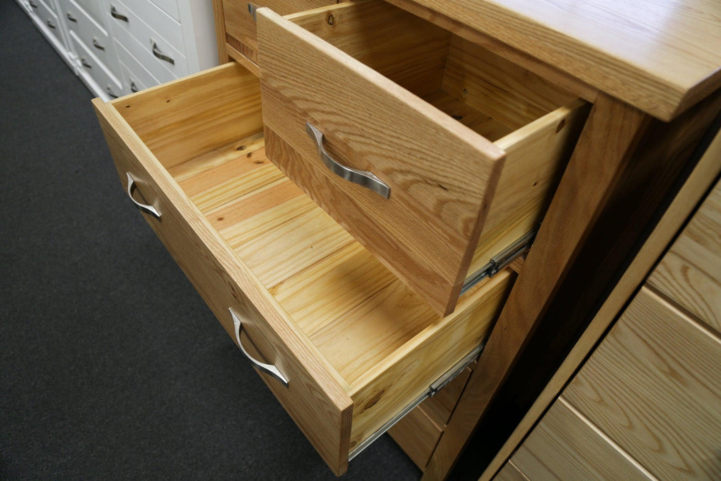 Oak Sydney 5 Drw Tall Chest - Direct Furniture Warehouse