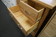 Oak Sydney 5 Drw Tall Chest - Direct Furniture Warehouse