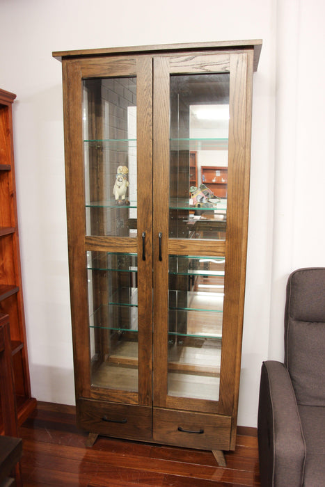 Oakland 2 DR/2DRW Display Cabinet - Direct Furniture Warehouse