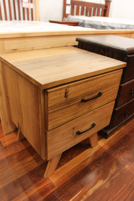 Oakland Chestnut 2 Drw Bedside - Direct Furniture Warehouse