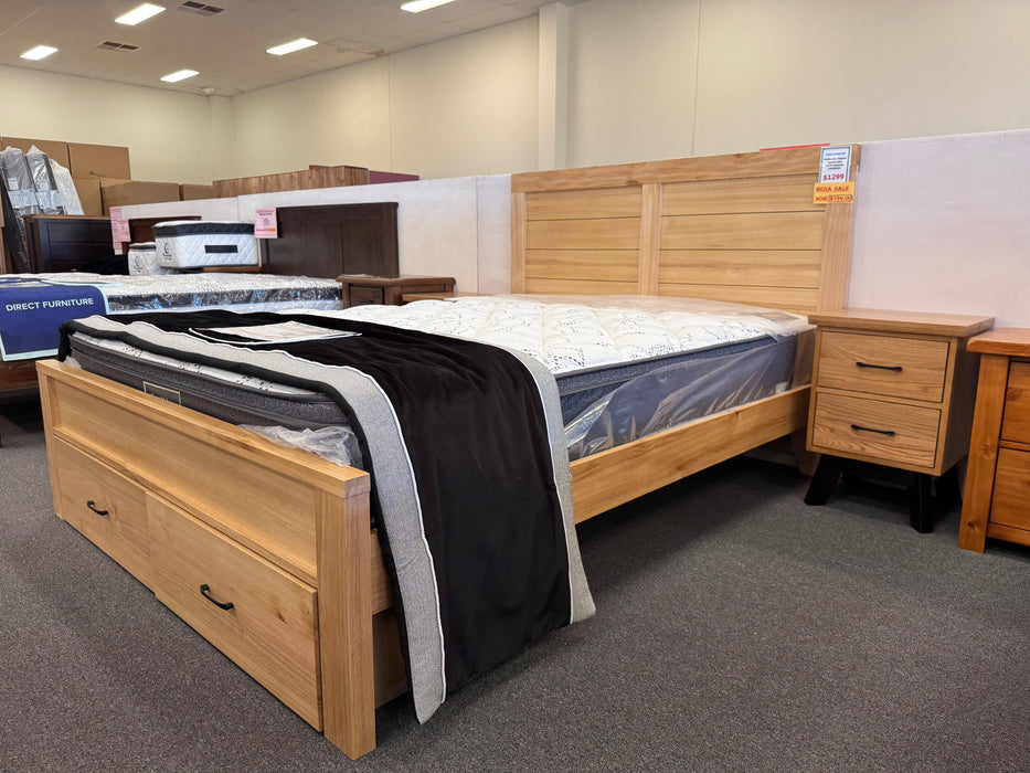 Parker Queen Bed with Bedend Drawers - Direct Furniture Warehouse