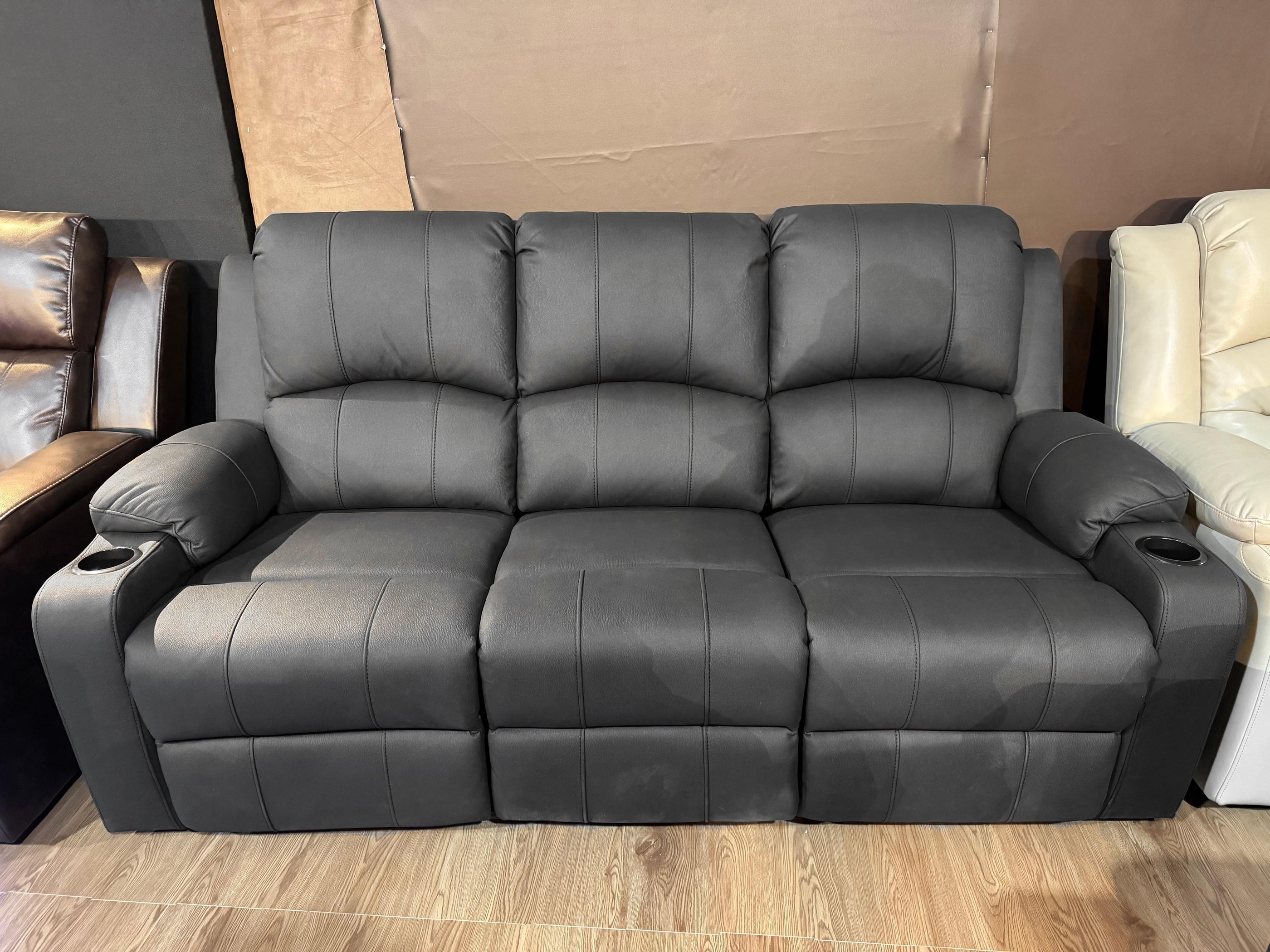 Prado Electric Recliner Sofa (Rhino Suede) - Direct Furniture Warehouse