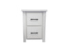 Sydney White 2 Drw Bedside Table - Direct Furniture Warehouse