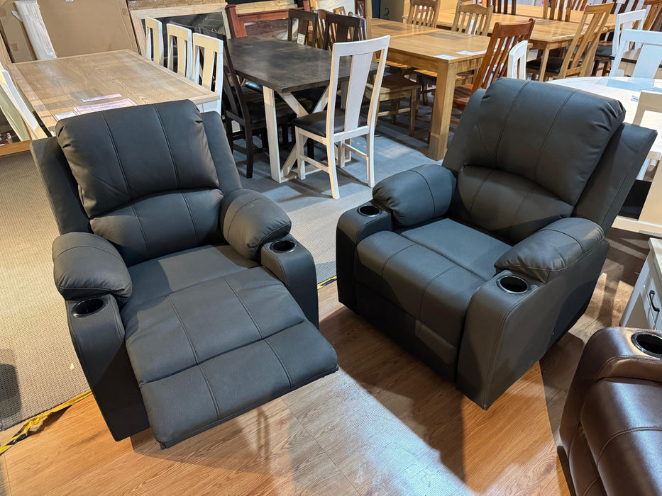 Tucson 3RR+1R+1R Manual Recliner Sofa (Rhino Suede) - Direct Furniture Warehouse