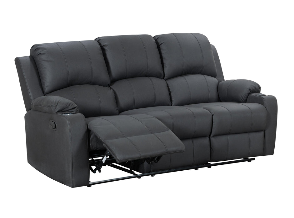 Tucson 3RR+1R+1R Manual Recliner Sofa (Rhino Suede) - Direct Furniture Warehouse