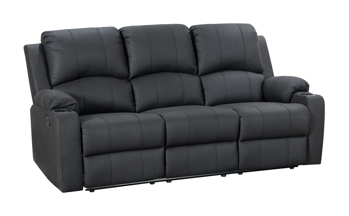 Tucson 3RR+1R+1R Manual Recliner Sofa (Rhino Suede) - Direct Furniture Warehouse