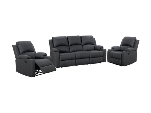 Tucson 3RR+1R+1R Manual Recliner Sofa (Rhino Suede) - Direct Furniture Warehouse
