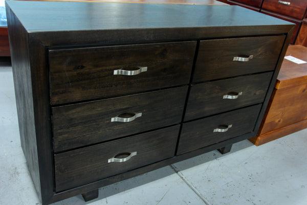 Vic Ash Ascot 6 Drw Low Chest (Grey) - Direct Furniture Warehouse