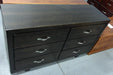 Vic Ash Ascot 6 Drw Low Chest (Grey) - Direct Furniture Warehouse