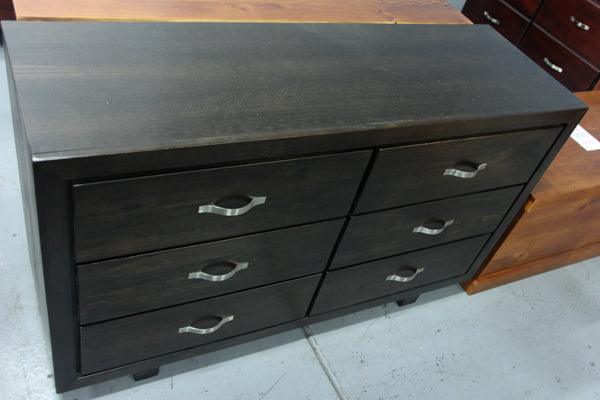 Vic Ash Ascot 6 Drw Low Chest (Grey) - Direct Furniture Warehouse