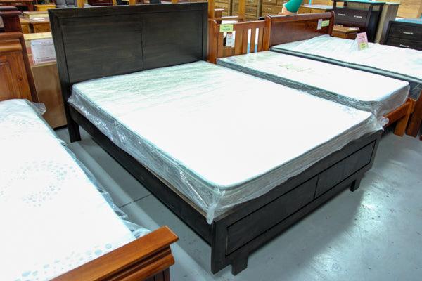 Vic Ash Ascot Queen Bed (Grey) - Direct Furniture Warehouse