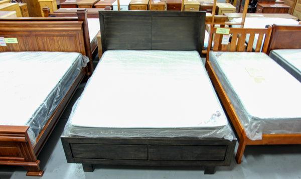 Vic Ash Ascot Queen Bed (Grey) - Direct Furniture Warehouse
