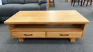 Vic Ash Lynton 2 Drw Coffee Table - Direct Furniture Warehouse