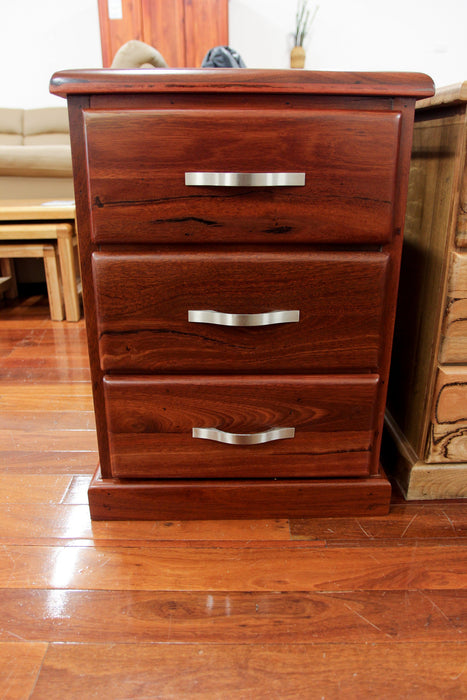 Donnelly Jarrah 3 Drw Bedside - Direct Furniture Warehouse