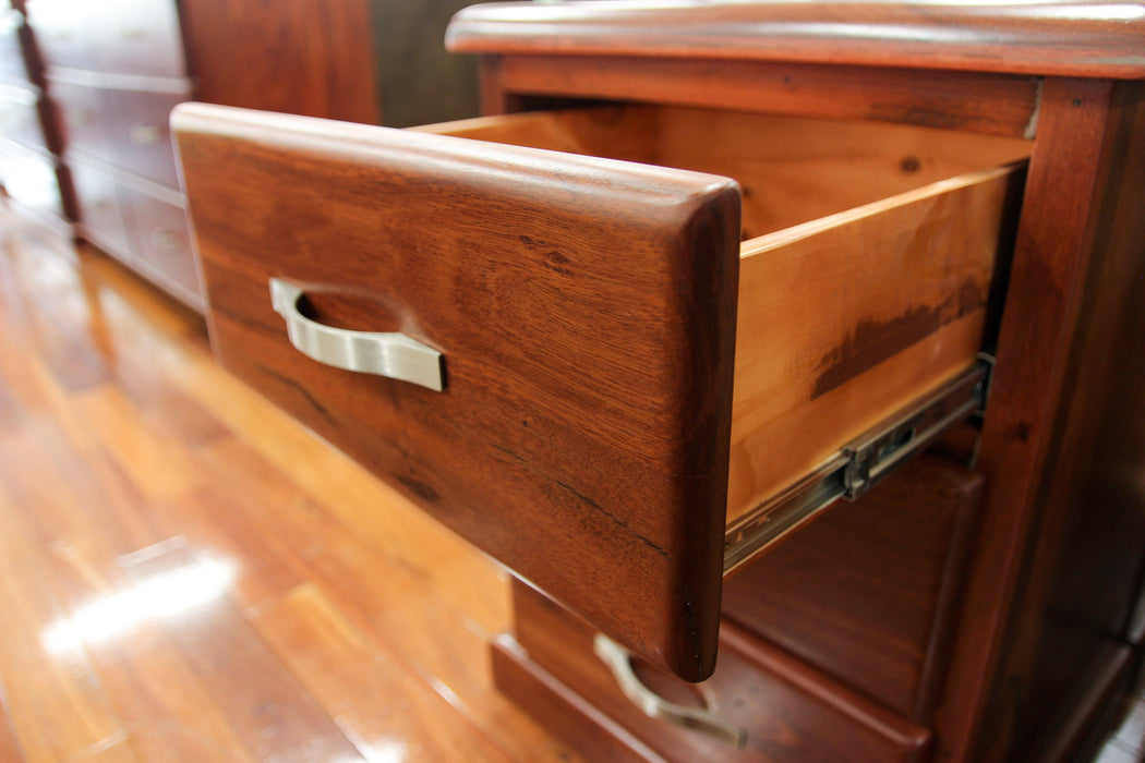 Donnelly Jarrah 3 Drw Bedside - Direct Furniture Warehouse