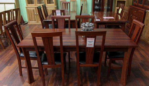 York Jarrah 1800 7 Piece Dining Suite - Direct Furniture Warehouse