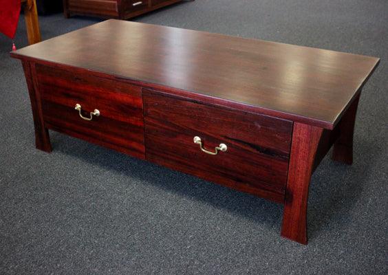 York Jarrah 2 Drawer Coffee Table - Direct Furniture Warehouse
